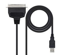 NanoCable 10.03.0001 - Conversor USB a Paralelo impresora, tipo A/M-CN36(IEEE1284)/M, negro, 1.5m