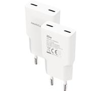 Nanocable 10.10.2026 - cargador 2xusb-c/pd 25w, blanco