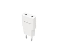 Cargador Pared 2xusb-c Pd 30w Blanco Nanocable
