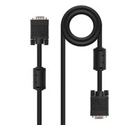 Cable Alargador VGA Nanocable 10.15.0202/ D-SUB Macho - HD SUB Hembra/ 1.8m/ Beige