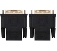 Nanocable 10.15.0700 - Adaptador DVI a HDMI, Macho-Hembra, 24+1/M-HDMI A/H, Negro (Paquete de 2)