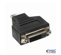 Nanocable 10.15.0701 - adaptador dvi a hdmi, hembra-macho, 24+1/m-hdmi