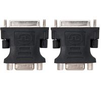 Nanocable 10.15.0704 - Adaptador DVI a SVGA, Macho-Hembra, 24+5/M-HDB15/H, Negro (Paquete de 2)