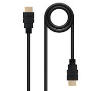 Cable HDMI Nanocable 10.15.1700 V1.4 1m Macho-Macho Oro Alta Velocidad 3D ARC Negro