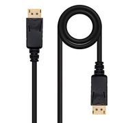 NANOCABLE 10.15.2300 - Cable DISPLAYPORT, DP/M-DP/M,Macho-Macho, (20 Pines), Negro, 0.5 m