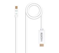 Nanocable Cable conversor Mini DisplayPort/M a HDMI/M 2 m Blanco