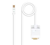 NANOCABLE 10.15.4105 - Cable Conversor Mini Displayport A VGA, Mini Displayport/M - VGA/M, Blanco, 5.0 M