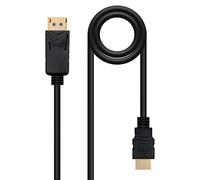 Nanocable Cable conversor 10.15.4300 DisplayPort macho a HDMI macho Negro 0,5 m