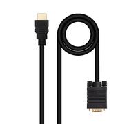 Conversor Hdmi A Vga 1.8 M Negro Nanocable
