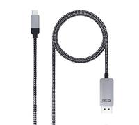 NANOCABLE 10.15.5002 - Cable Conversor USB-C a DISPLAYPORT, Color Negro, 1.8 Metro