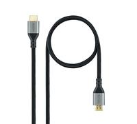 Nanocable 10.15.8102 - Cable HDMI 2.1 Certificado ULTRA HIGH SPEED tipo A Macho-Macho, Resoluciones de Vídeo de hasta 8K@60Hz y 4K@120Hz, Negro, 2 m