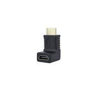 NanoCable 10.16.0011 - Adaptador HDMI V1.3 acodado, A/H-A/M, Hembra-Macho, Negro