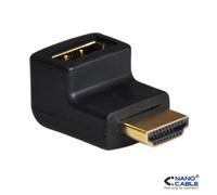 NanoCable 10.16.0011 - Adaptador HDMI V1.3 acodado, A/H-A/M, Hembra-Macho, Negro
