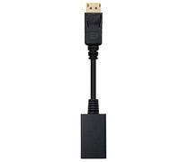 NANOCABLE 10.16.0502 - Conversor DisplayPort a HDMI, DP/M-HDMI A/H, macho-hembra, negro, 15cm
