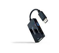 NANOCABLE 10.16.3301-ALL - Convertidor DISPLAYPORT a HDMI/DVI/VGA, 20 cm, Color negro