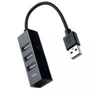 Nanocable Hub 10.16.4404 – 4 puertos USB 2.0 – 15 cm – Negro