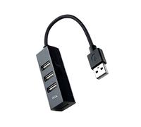 Nanocable Hub 10.16.4404 – 4 puertos USB 2.0 – 15 cm – Negro