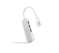 NANOCABLE 10.16.4602 - Hub USB-A 3.0. a 4xUSB3.0, USB-A/M-USB 3.0/H, Aluminio, Color Plata, 18 cm