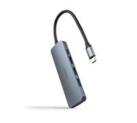 Hub Nanocable USB-C 5 en 1: Conversor Aluminio Gris con HDMI 4K y 3 USB-A 3.0