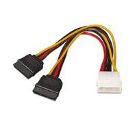 Nanocable 10.19.0102 - cable sata alimentación molex a 2 sata, 4pin/m