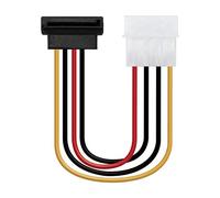 NanoCable 10.19.0201 - Cable SATA alimentación acodado a MOLEX, 4pin/M-SATA/H, Macho-Hembra, 16cm