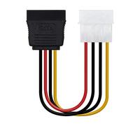 NanoCable 10.19.0205-OEM - Cable SATA alimentación a MOLEX, 4pin/M-SATA/H, macho-hembra, 16cm