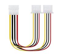 NanoCable 10.19.0401 - Cable Alimentación 2xMOLEX Macho a 1xMOLEX hembra, 4pin/M-2xMOLEX 4pin/H, 20cm, Multicolor