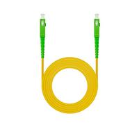 NANOCABLE 10.20.0080 - Cable de Fibra Óptica para Router SC/APC a SC/APC Monomodo Simplex LSZH, Color Amarillo, 80 m
