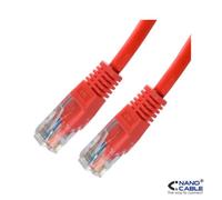 NanoCable 10.20.0100-R - Cable de red Ethernet RJ45 Cat.5e UTP AWG24, rojo, latiguillo de 0.5mts