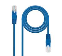 NanoCable 10.20.0101-BL - Cable de red Ethernet RJ45 Cat.5e UTP AWG24, azul, latiguillo de 1mts