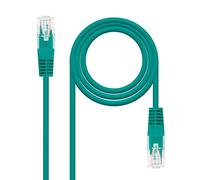 NanoCable 10.20.0101-GR - Cable de red Ethernet RJ45 Cat.5e UTP AWG24, verde, latiguillo de 1mts