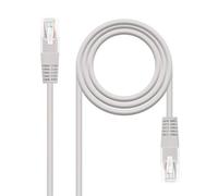 NanoCable 10.20.0102 - Cable de red Ethernet RJ45 Cat.5e UTP AWG24, Gris, latiguillo de 2mts