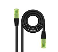 NANOCABLE 10.20.1400-L25-BK - Cable de Red Latiguillo, Cat.6 UTP AWG26 CCA, Negro, 25cm