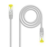 NANOCABLE 10.20.1910 - Cable de Red Ethernet RJ45 LSZH Cat.6A SFTP, AWG26, 100% Cobre, Libre de Halógenos, Gris, Latiguillo de 10 m
