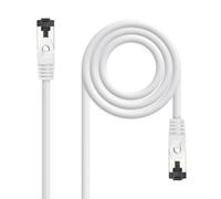 NANOCABLE 10.20.2000-L30-W - Cable de Red Latiguillo RJ45, Cat.8.1, 2GHz, LSZH, SSTP, AWG26, Blanco, 30 cm