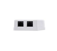 Nanocable - Roseta de superficie 10.21.1502 - RJ45 Cat.6 UTP 2 tomas - Blanco