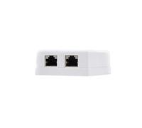 NanoCable 10.21.1602 - Roseta de superficie RJ45 con 2 toma de conexión Cat.6 FTP, blanco
