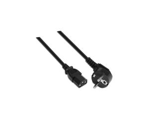 Nanocable 10.22.0103, 3 m, Macho-Hembra, Acoplador C13, CEE7-7, Negro