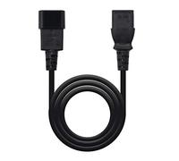 NanoCable 10.22.0202 - Cable de alimentación para CPU o monitor, C13/H-C14/M, 100% cobre AWG18, negro, 1.5mts