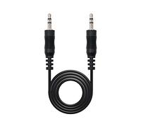 NanoCable 10.24.0110 - Cable audio estereo, JACK 3.5/M-JACK 3.5/M, macho-macho, negro, 10 mts