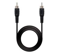 NanoCable 10.24.0403 - Cable audio RCA, RCA/M-RCA/M, macho-macho, negro, 3mts