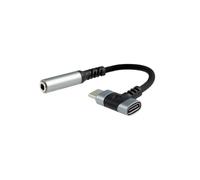 NANOCABLE 10.24.1207 - Cable adaptador de Audio USB-C a Jack 3.5 hembra y USB-C de carga (5V), 10 cm