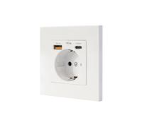 Roseta de Pared Nanocable 10 35 0011/ 1 Schuko/ 1 USB Tipo-C/ 1 USB