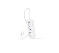 NANOCABLE 10.37.0003-NS - Regleta de Enchufes con 3 Tomas, 1.4 m, Color Blanco