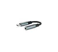 Nanocable Adaptador Audio USB-C/M a Jack/H, Gris