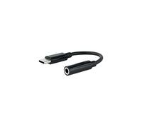 Nanocable Adaptador de Audio USB-C a Jack 3.5 Macho/Hembra 11cm Negro