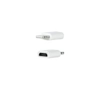 Nanocable - Adaptador Lightning a Micro USB, Lightning/M-Micro B/H Blanco