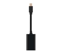 Nanocable - Adaptador Mini Display Port DP Macho a HDMI Hembra - Negro 15 cm