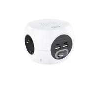 REGLETA NANO CABLE 10.37.0002 3TOMAS+4USB Y CARGA INALAMBRICA C/INTERRUPTOR BLANCO