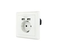 BASE DE ENCHUFE TOOQ USB BLANCO